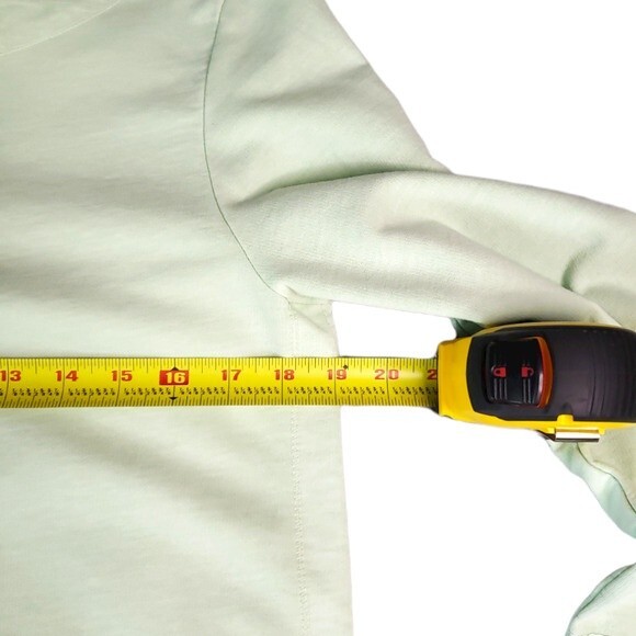 Soft Surroundings Tunic w/Tie Sleeves Light Green - Size M - Picture 9 of 9